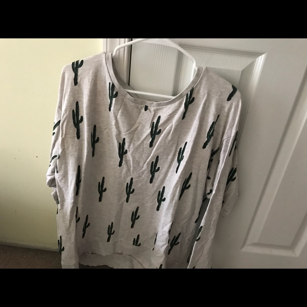 H&M cactus/cacti long sleeve shirt
